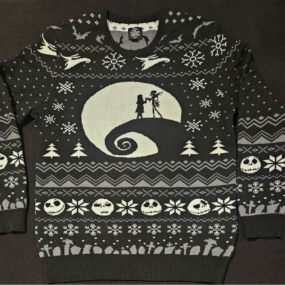 Nightmare Before Christmas‎ Disney Christmas Sweater Mens Large